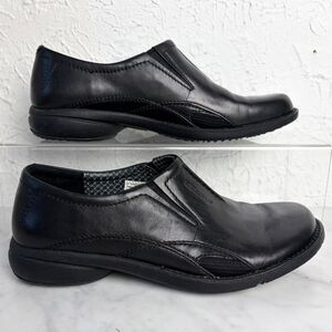 Merrell Tetra Fling Women's Size 9 Black Leather Slip On Loafers Casual Shoes